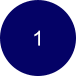 White number "1" centered on a solid dark blue background.