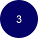 White number 3 centered on a solid dark blue background.