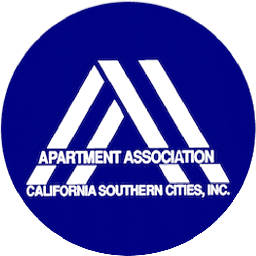 Logo of the Apartment Association of Greater Los Angeles, featuring stylized buildings and text stating "AAGLA" and "Founded in 1917.